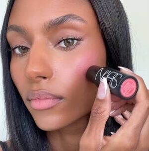 NARS The Multiple Cream Blush Stick - Orgasm Crave- Peachy Pink Gold With Pearl